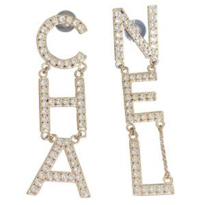 Chanel Antique Gold with Crystals cruise Collection Earrings